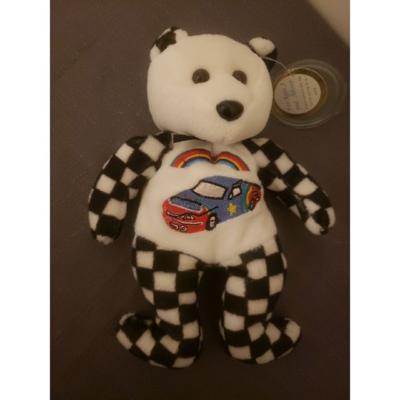 CELEBRITY BEAR Star 24 Jeff Gordon Nascar  Book Pin TEDDY Plush Bean Bag JC‎ Inc - Picture 2 of 6